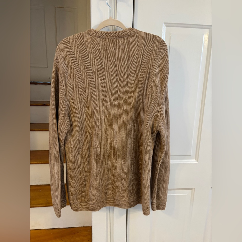 Classic Ralph Lauren Chaps Herringbone sweater Y2K, Large 100% cotton - Picture 3 of 6